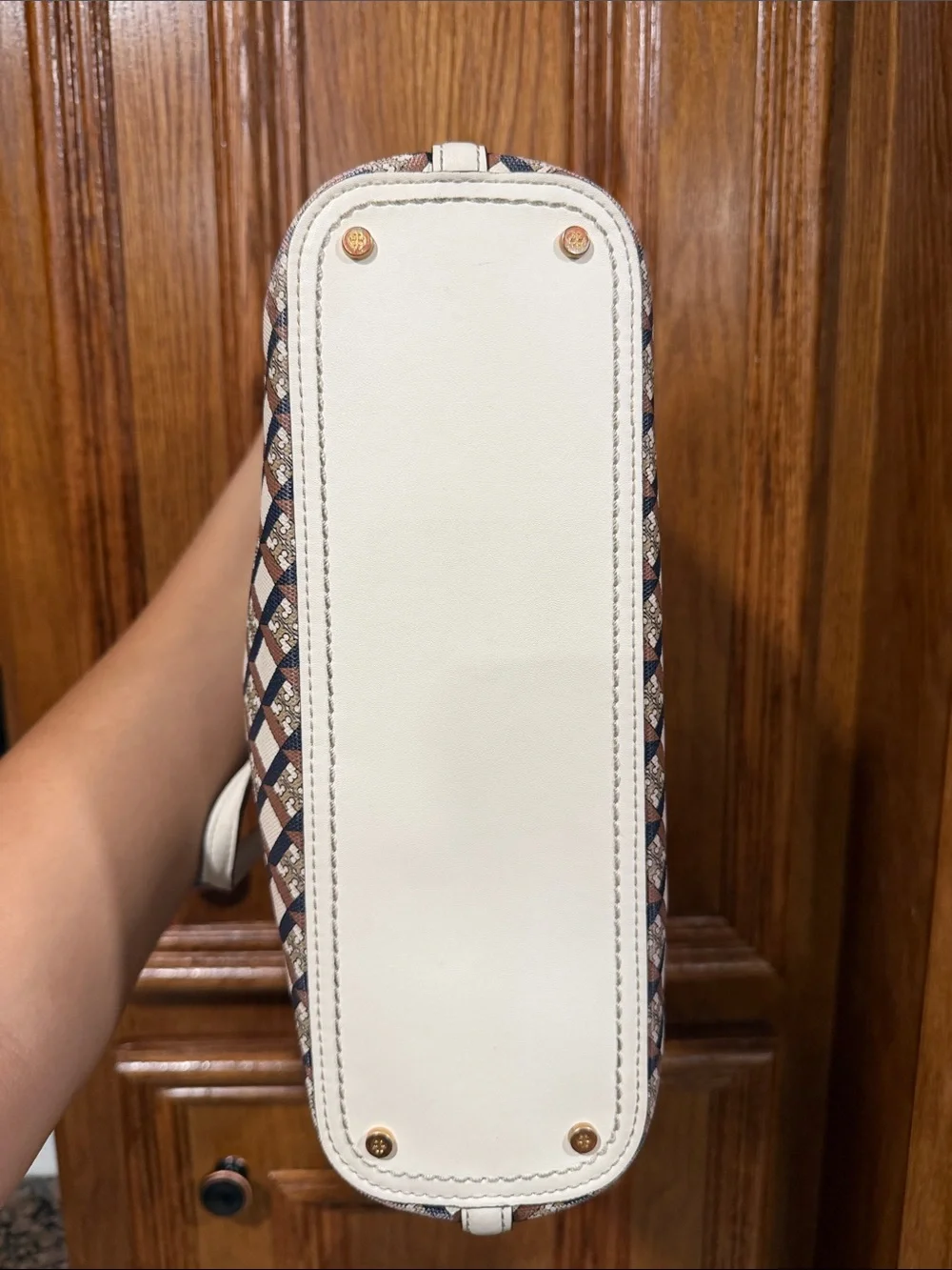 Tory Burch Geo Logo Canvas Tote Bag